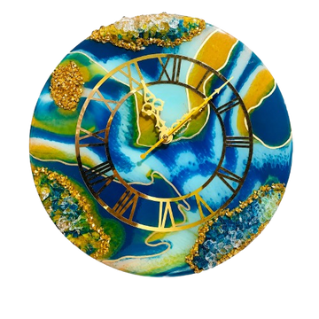 Ocean Luxe Resin Wall Clock